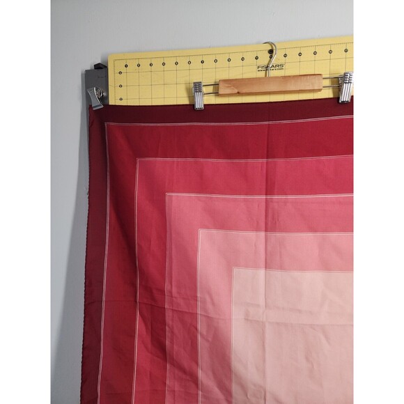 Olga Greco Women Polyester Chiffon Square Scarf Geometric Print Maroon to Pink - Picture 3 of 10